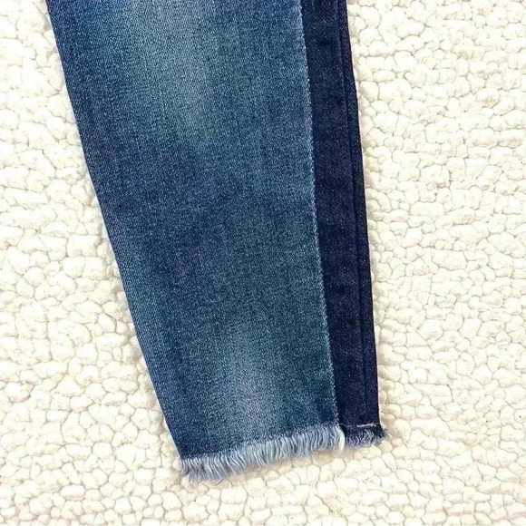 Altar’d State Side Stripe Raw Hem Highrise Ankle Stretch Skinny Jean Size 7 - Picture 9 of 14